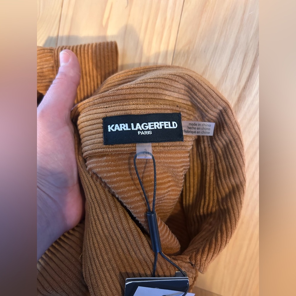 🆕NWT Karl Lagerfeld Paris  Corduroy Shacket - Picture 8 of 12